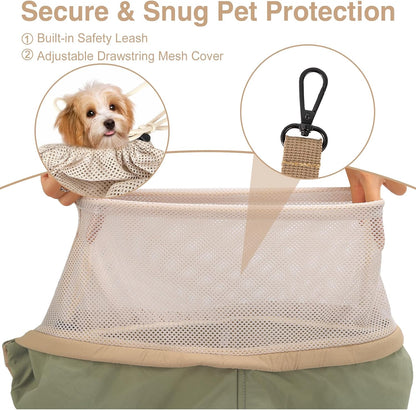 HÃ¶nPom pet sling carrier showing wide comfortable shoulder strap