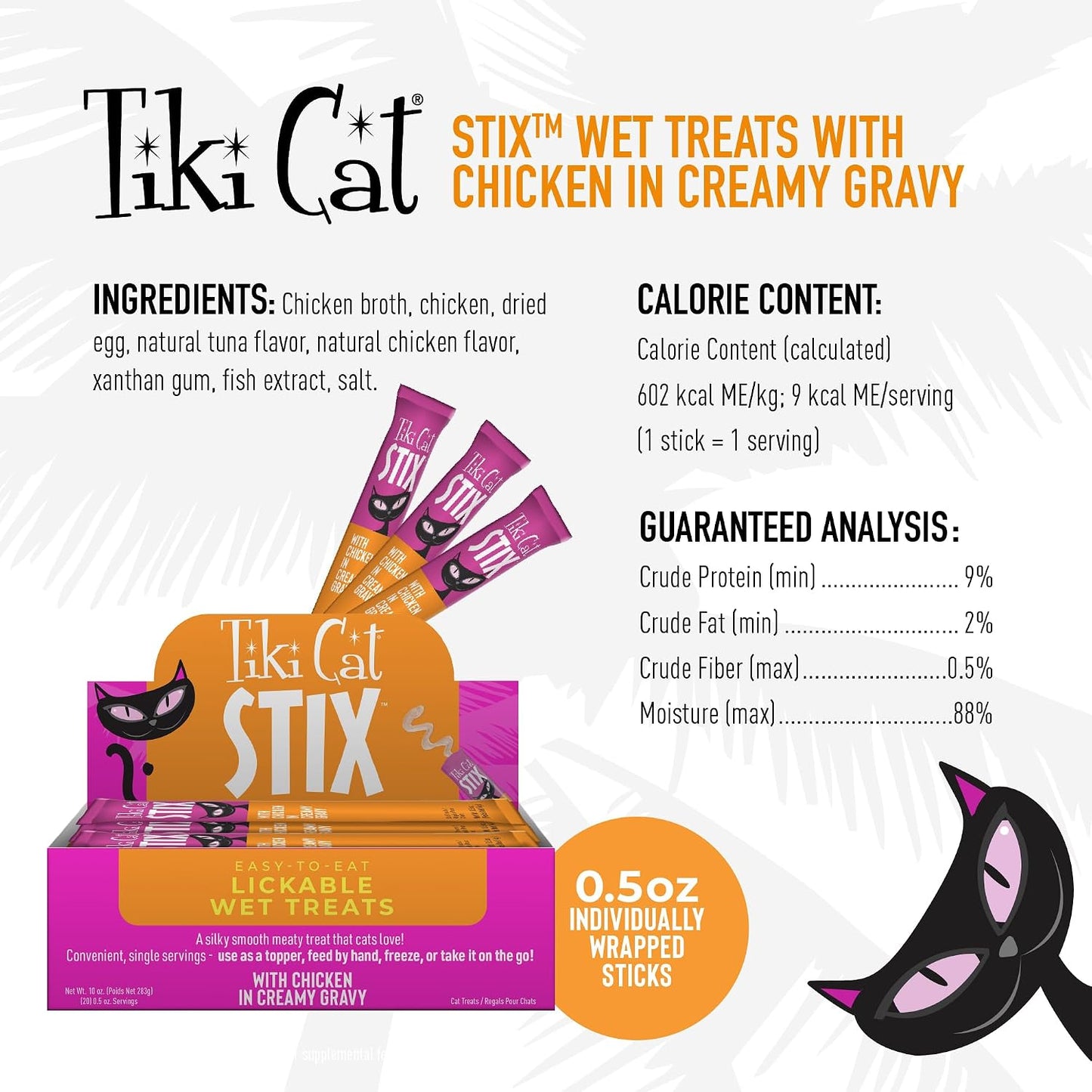 Cat eating Tiki Cat Stix mousse from a bowl