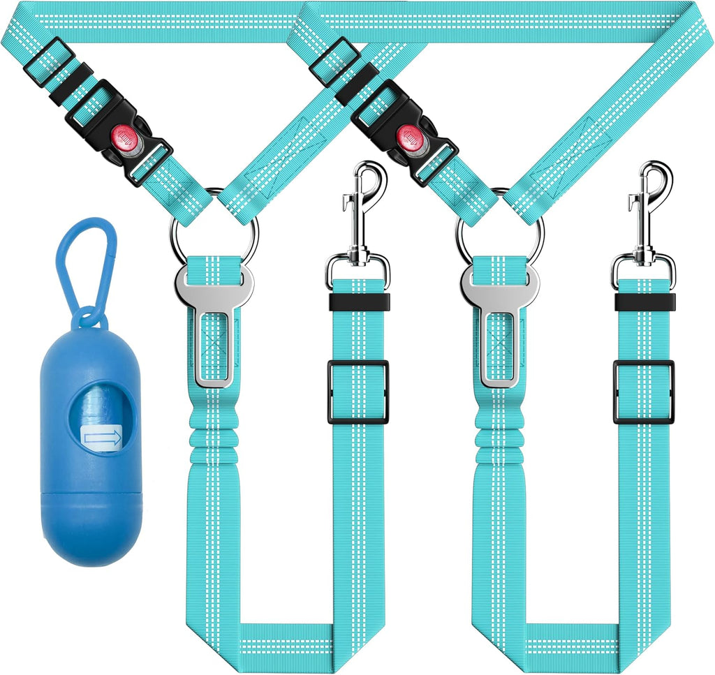 Seyezo Dog Car Seat Belt Set - 3 Piece Retractable Harness, Adjustable Reflective Seatbelt for Vehicle Headrests, Safety Restraint, Heavy Duty & High Elastics, Black - Image 14