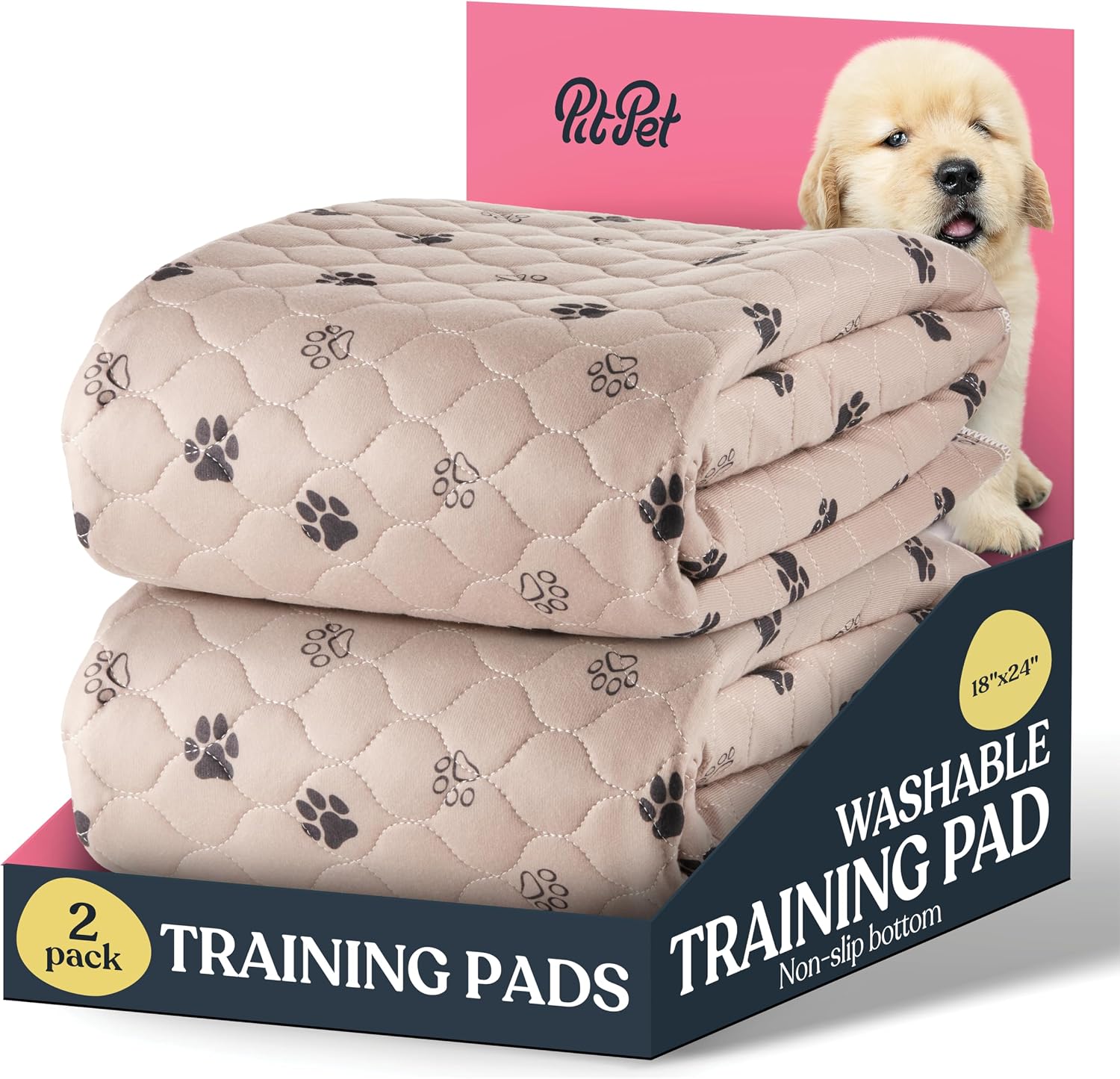 Super Absorbent Washable Pee Pads for Dogs - 2-Pack Superior Reusable Puppy Pads Pet Training Pads -100% Waterproof Dog Pee Pad Protects Against Urine Leakage Non-Slip Grip Prevents Slipping& Bunching - Image 14