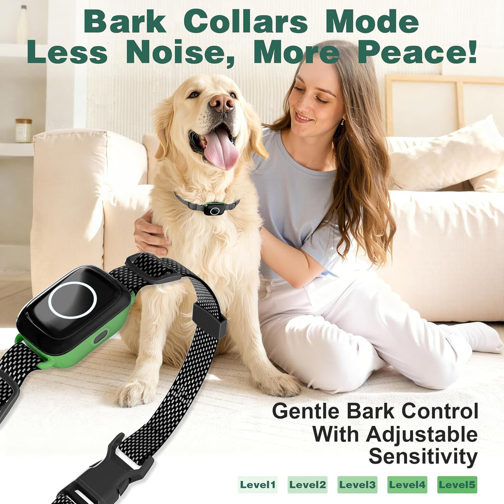Handheld green wireless dog fence controller demonstrating real-time pet tracking interface and mode buttons