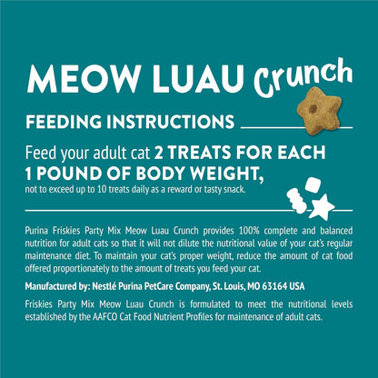 Purina Friskies Cat Treats, Party Mix Meow Luau Crunch - (Pack of 6) 6 oz. Pouches - Image 10