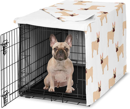 Sweet Jojo Designs 36in. Medium Dog Crate Cover (Bones and Paw Prints) for Boys Pet Cage, Kennel Covers (Modern, Cartoon, Doggy, Puppy, Neutral, Paws Print, Whimsical, Playful, Slate Navy Blue) - Image 15