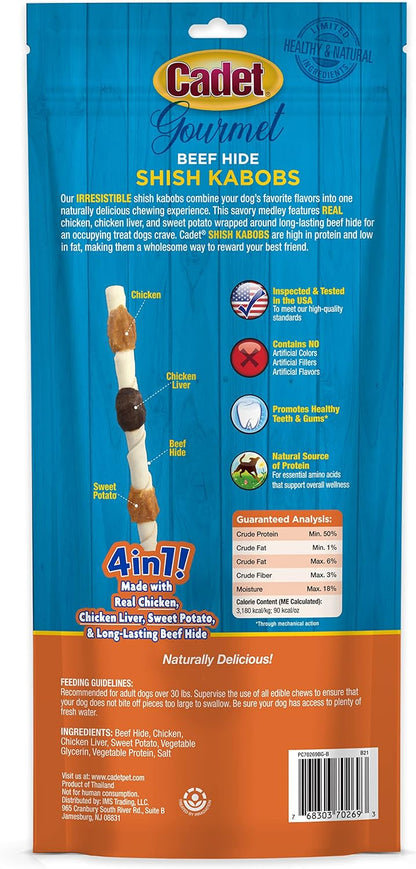 Comparison of Cadet shish kabob size in hand
