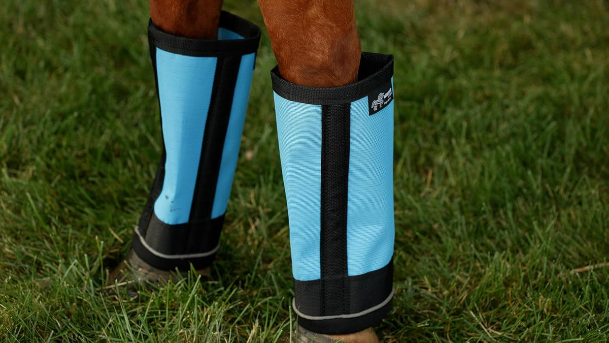Muvado horse leg protectors featuring black adjustable velcro fasteners.