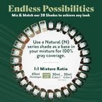 Side view of Herbatint USA imported permanent herbal haircolor packaging showing natural brown shade results.