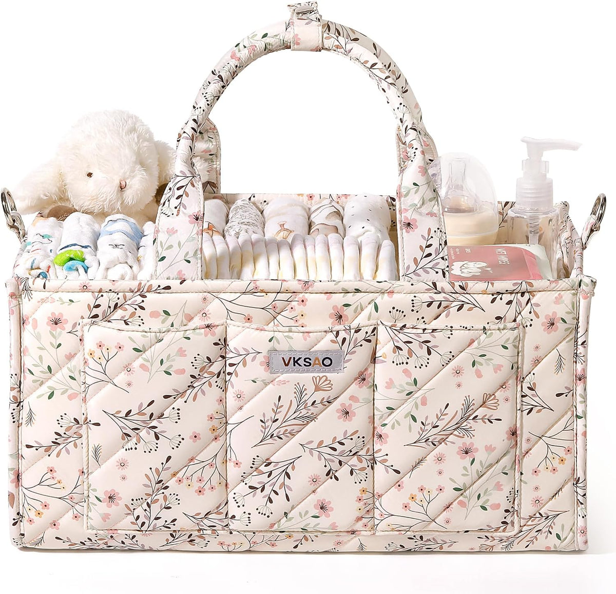 Vksao baby essentials diaper caddy organizer front view