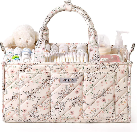 Vksao baby essentials diaper caddy organizer front view