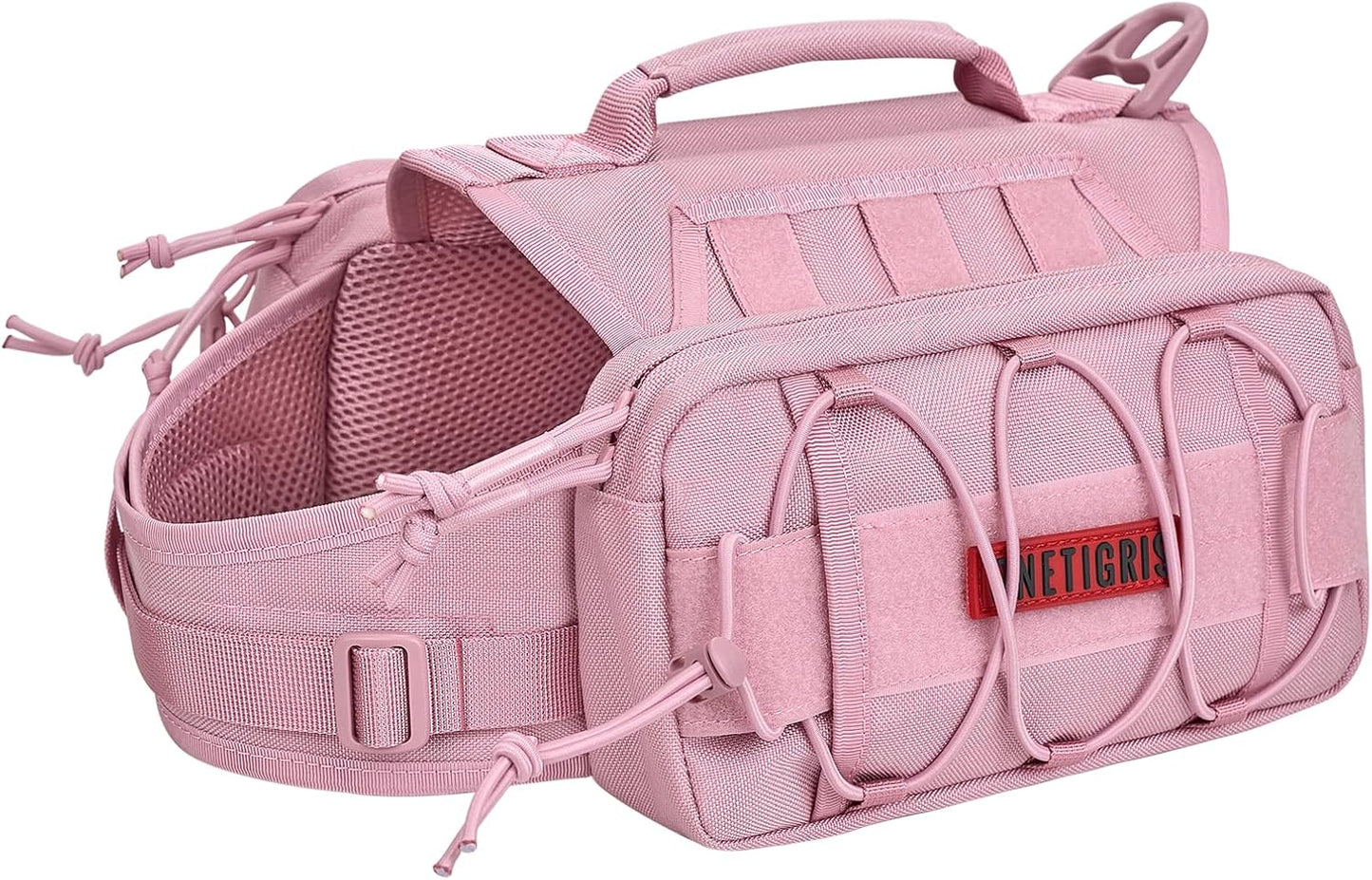 OneTigris Dog Backpack for Medium & Large Dogs, Mammoth Nylon Dog Pack Tactical Backpack Harness with Side Pockets for Hiking Walking Training Running - Image 11