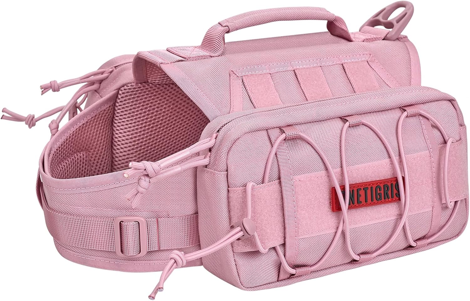OneTigris Dog Backpack for Medium & Large Dogs, Mammoth Nylon Dog Pack Tactical Backpack Harness with Side Pockets for Hiking Walking Training Running - Image 11