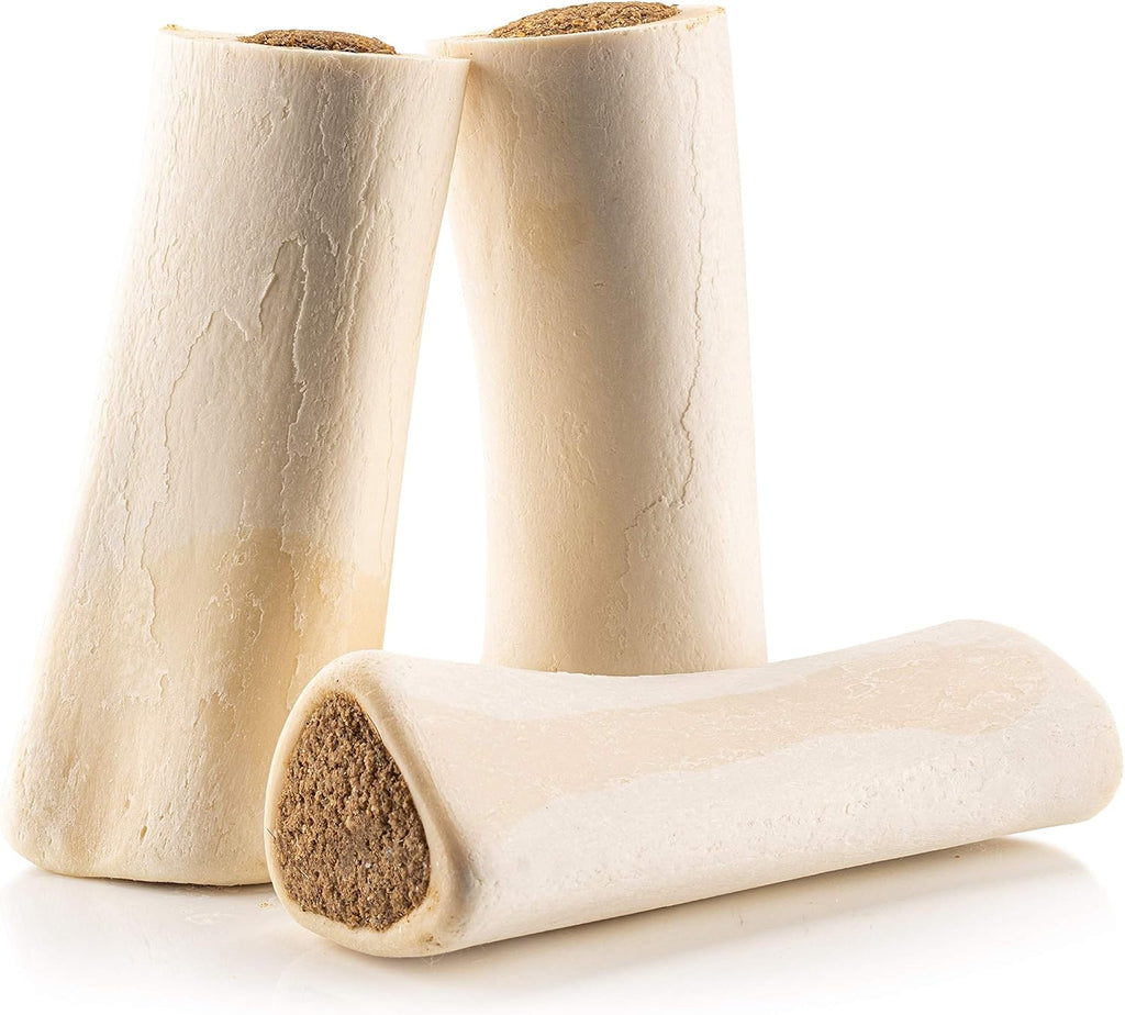 Three pack of 5 to 6 inch stuffed beef shin bones