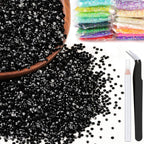 Belleboost black resin rhinestones front view packaging