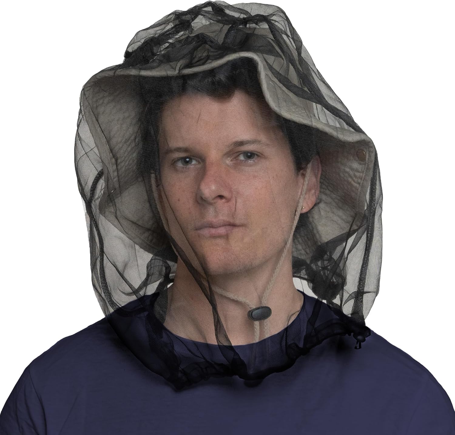 OutdoorEssentials mosquito bug head net black front view