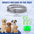 Two natural flea and tick collars for dogs with adjustable buckle