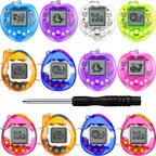 Sosation virtual electronic pets keychain front view showing retro transparent case design