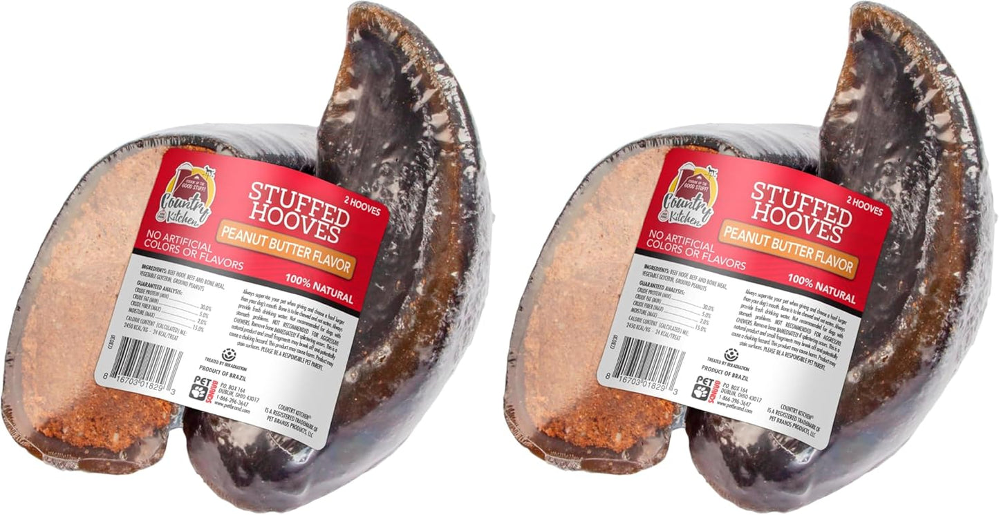 Country Kitchen Stuffed Beef Hoof Peanut Butter Flavor Dog Treat, 100% Natural, Long Lasting, 2 Pack - Image 13