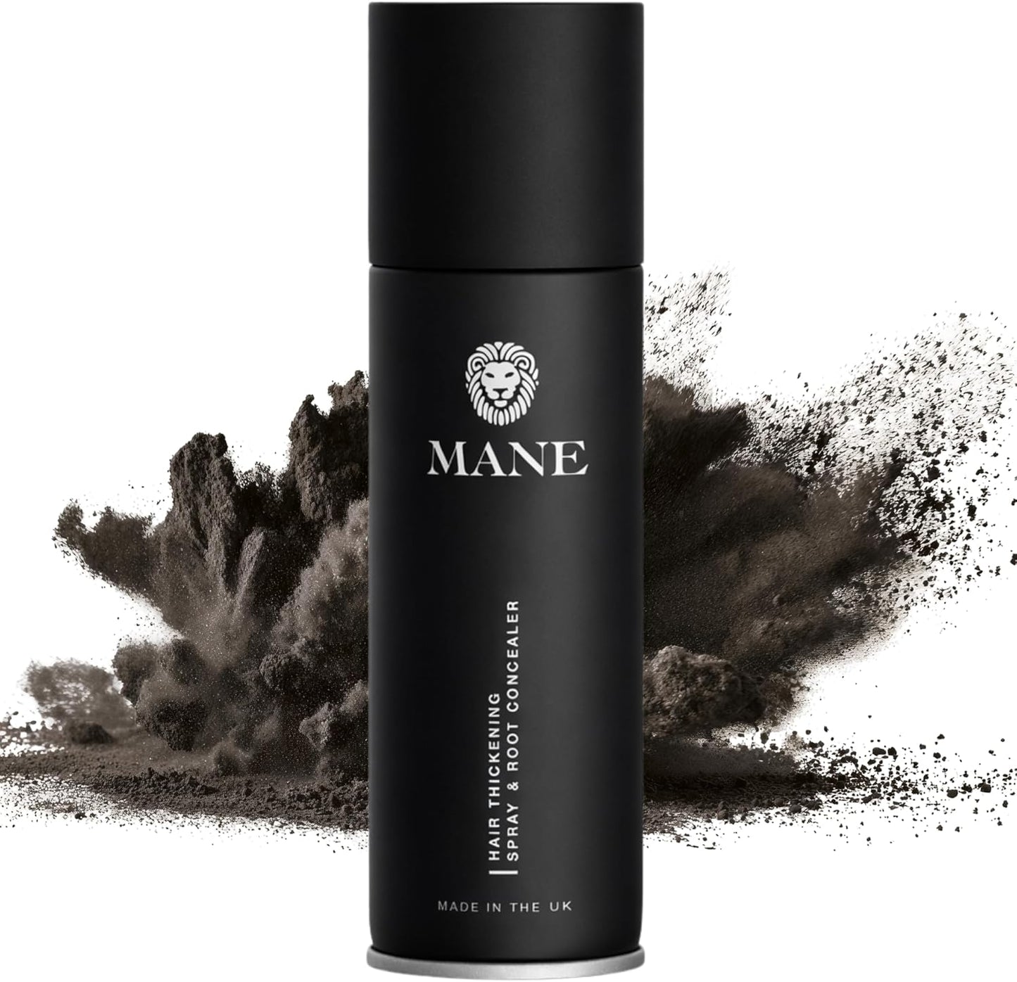Mane Hair Thickening Spray and Root Touch Up Black front view