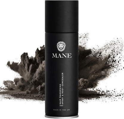Mane Hair Thickening Spray and Root Touch Up Black front view