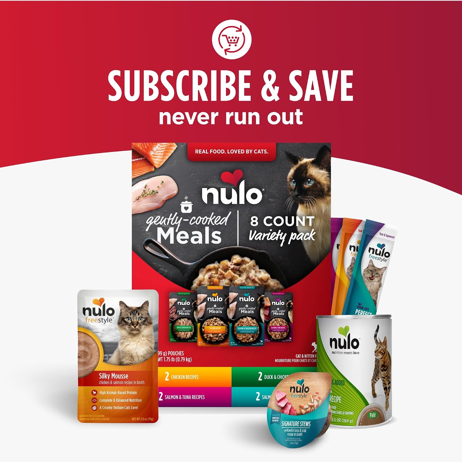 Nulo Freestyle Grain-Free Perfect Purees Premium Wet Cat Treats, Squeezable Meal Topper for Felines, High Moisture Content to Support Hydration, 0.5 Ounces in each Lickable Wet Cat Treat Pouch - Image 9