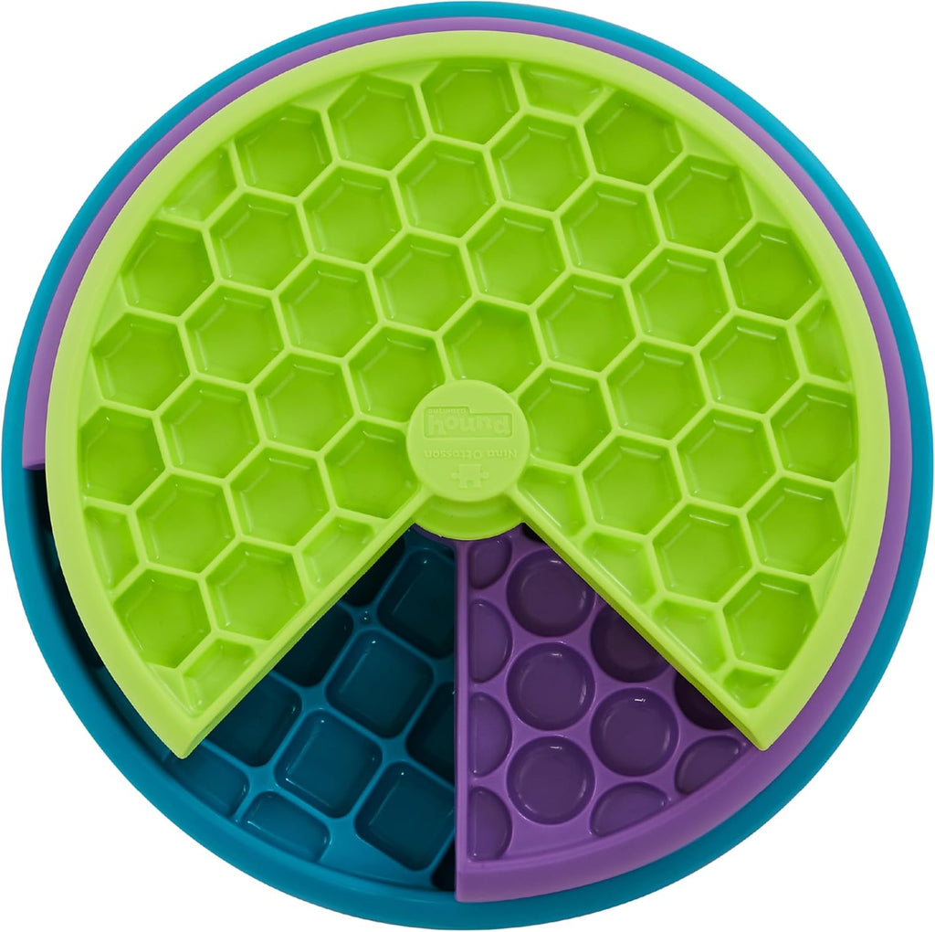 Outward Hound Nina Ottosson Lickin Layers interactive dog puzzle front view.