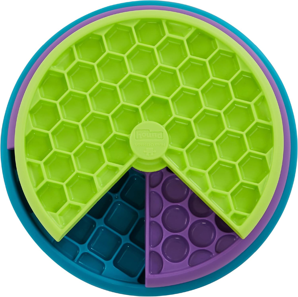 Outward Hound Nina Ottosson Lickin Layers interactive dog puzzle front view.