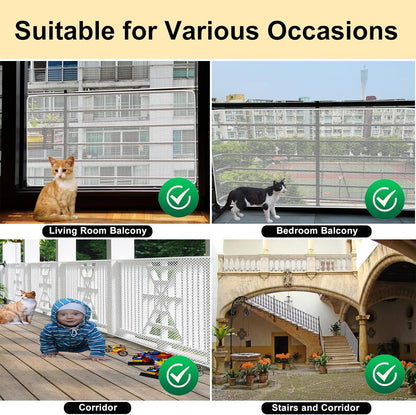 No-drill installation hardware for balcony safety net