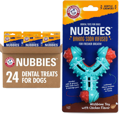 Arm and Hammer Nubbies T-Bone Dental Dog Chew Toy with Peanut Butter Flavor, TPR Nubs Clean Teeth and Gums, Durable Nylon Chew for Aggressive Chewers, Helps Reduce Plaque and Tartar - Image 10