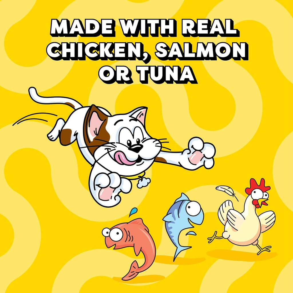 Temptations Creamy Puree Cat Treats, Chicken, Salmon & Tuna, 24 Count - Image 5