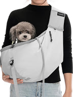 Small Dog Cat Sling Carrier - Soft Lightweight Fabric with Pockets for Shopping Convenience, Safety Harness Clips, Airline Check-in Approved,Comfortable Pet Carrier for Small Dogs Cats (Up to 19 lbs) - Image 9