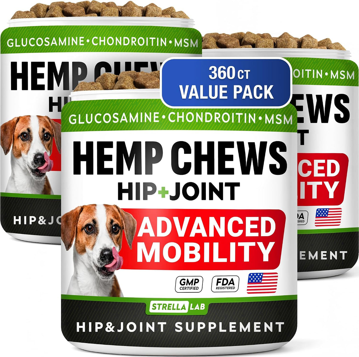 STRELLALAB Melatonin for Dogs to Sleep 6mg - Doggie Sleep Aid Treats - Sleeping Pills for Anxiety - Extra Strength Calming Chews Large & Small Breed Help Sleep at Night - Made in USA - 60Ct - Image 14