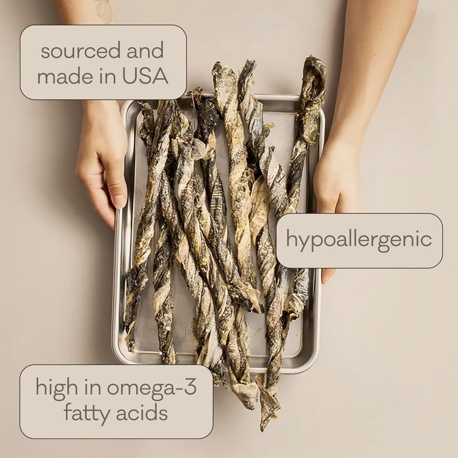 Hand-rolled Polkadog fish skin sticks for dogs