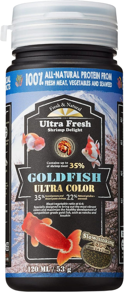 Ultra Fresh Sinking Goldfish Food front view packaging
