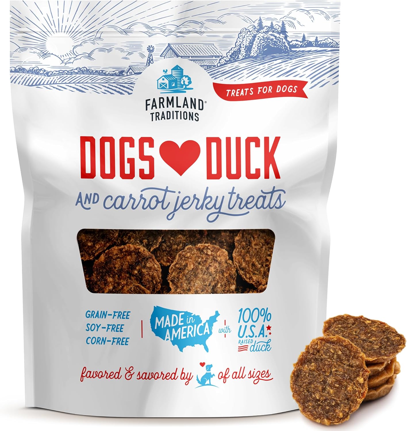Farmland Traditions Filler Free Dogs Love Turkey & Sweet Potato Premium Jerky Treats for Dogs, 1 lb. Bag - Image 9