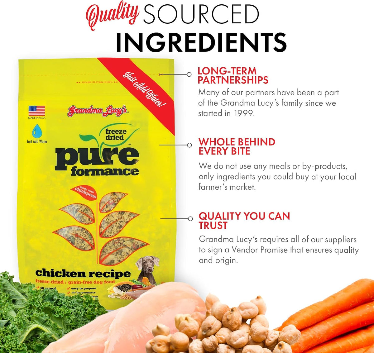 Grandma Lucy's Pureformance grain-free ingredients list