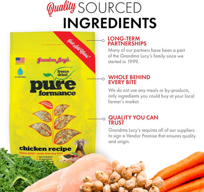 Grandma Lucy's Pureformance grain-free ingredients list
