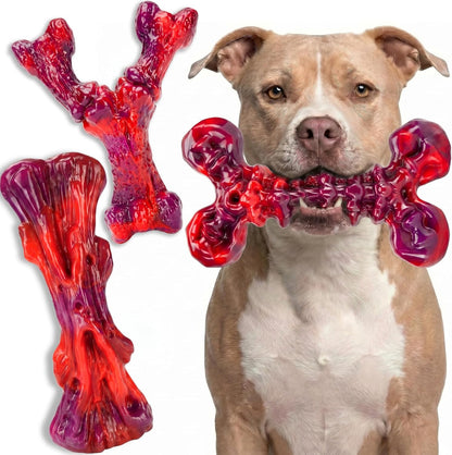 Kseroo 3-Pack Indestructible Dog Chew Toys for Aggressive Chewers: Bacon Flavored Rock-Hard Solid Nylon, Tough Dog Bones for Medium/Large Dogs 25-90lbs, Heavy Duty Dog Toys to Keep Them Busy, Brown-XL - Image 11
