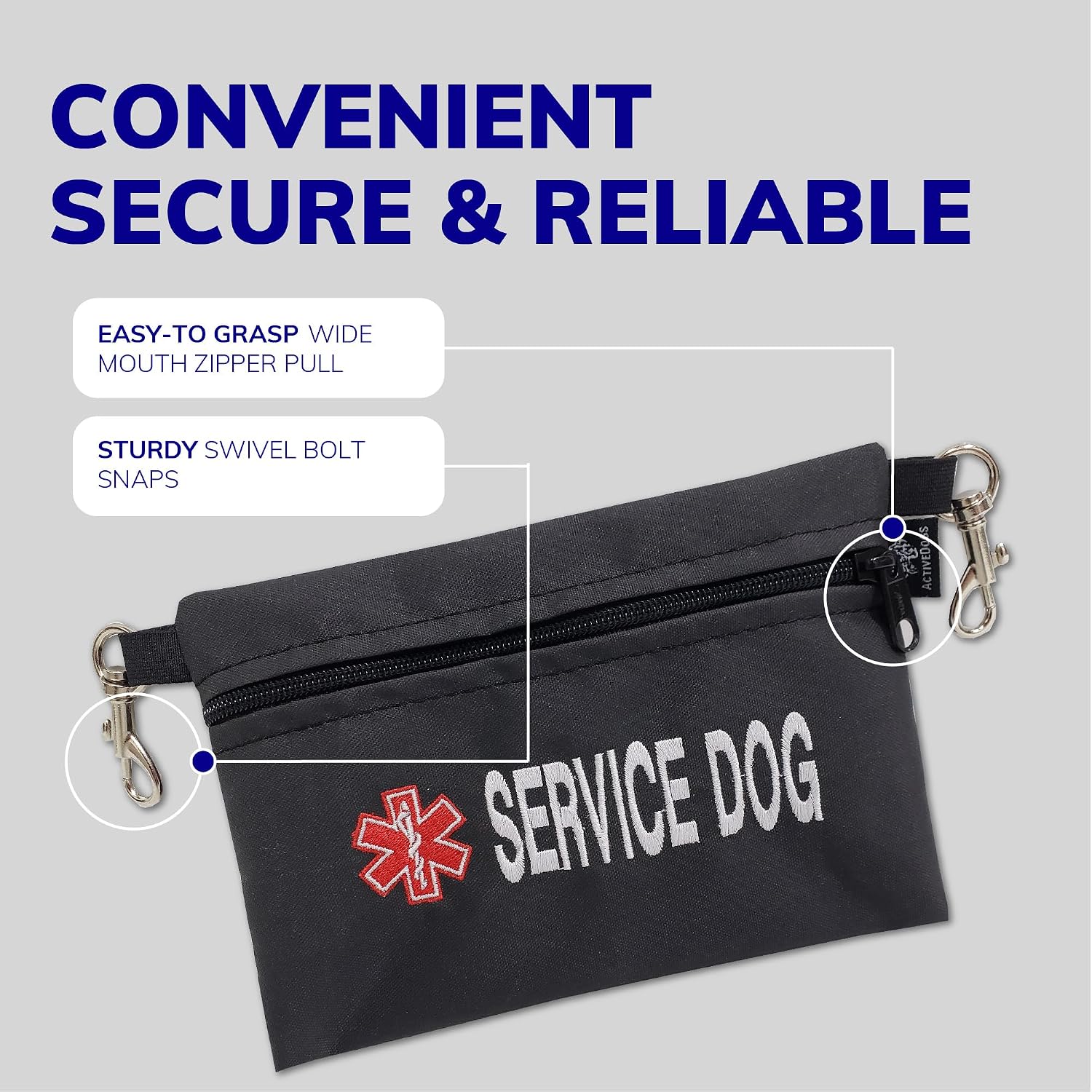 ActiveDogs medical insignia storage pouch holding identification cards and keys