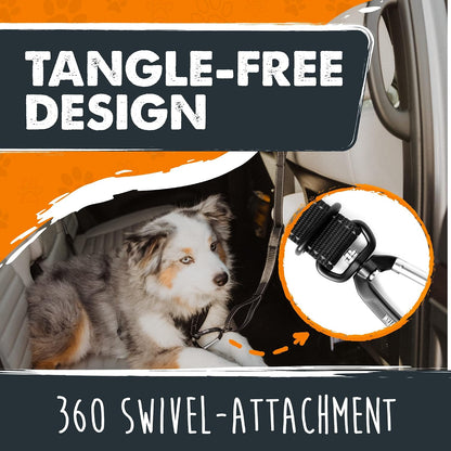 Mighty Paw Dog Seat Belt For Car Headrest - Distraction Free Driving, Heavy-Duty Aviation Grade Aluminum Carabiner, and Tactical Buckle.Adjustable Dog Seatbelt Harness for Small, Medium and Large Pets - Image 9