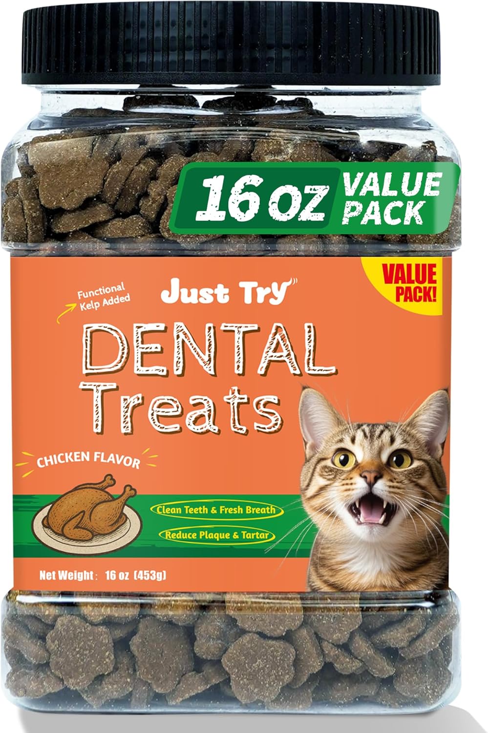 Just Try 16 OZ Taurine Treats with Coenzyme Q10 for Cats - Coq10 & Taurine for Cat to Support Feline Heart Health - Chicken Flavored Chews - Vitamins Snacks Treats - Image 15
