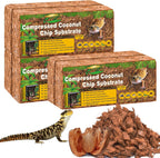 ZeeDix 10LBS Coconut Husk Chip Substrate for Reptiles, 72QT Compressed Organic Coco Coir Chips for Snake Habitat, Reptile Bedding for Ball Python, Tortoises, Geckos, Lizards Terrarium Tanks - Image 9