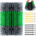 Extra Large Size Livestock Scratching Brush, Upgraded Horse/Goat/Cow/Cattle Scratcher Brush for Grooming, Itch Relief Horse Scratcher Brushes Kit with Two Sets of Mounting Screws(1-Pack,Black) - Image 12