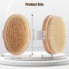 Close up of natural materials used in the Myselect pet palm brush.