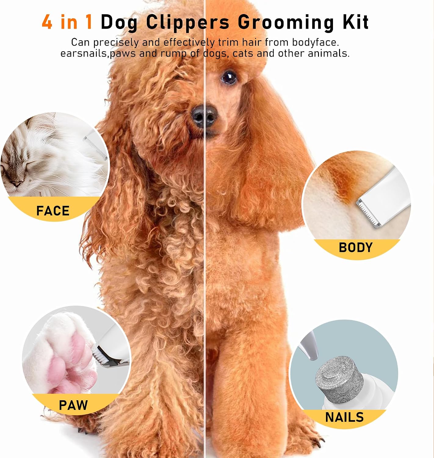 Premium packaging of the USA imported JIUWIIL professional dog grooming kit