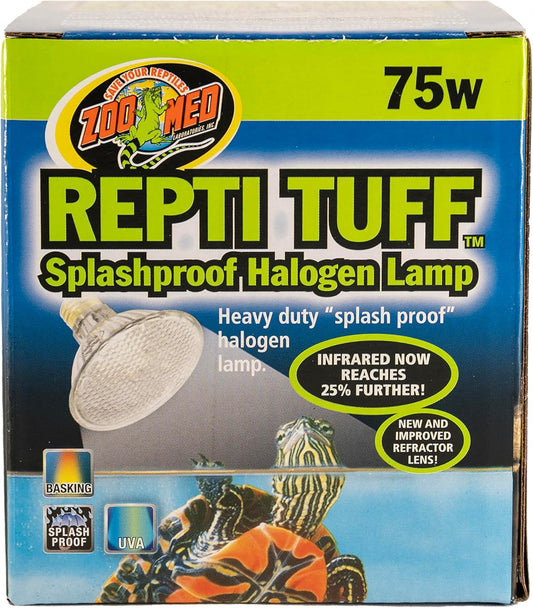 Zoo Med Repti Tuff Splashproof Halogen Lamp 75 Watts front packaging view