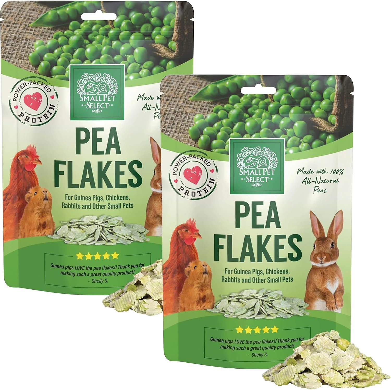 Side view of the eight ounce Small Pet Select resealable pouch demonstrating product freshness seal.