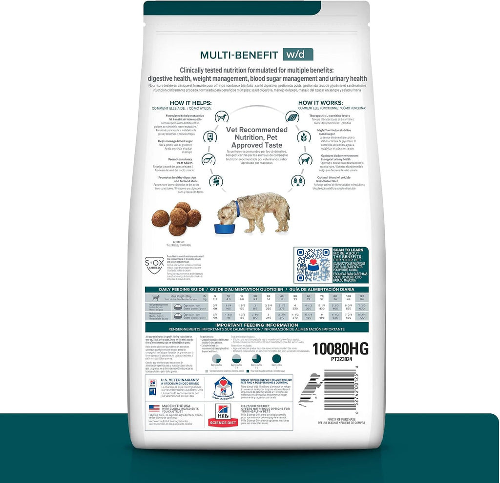 Hill's multi-benefit therapeutic canine food chicken flavor ingredient panel