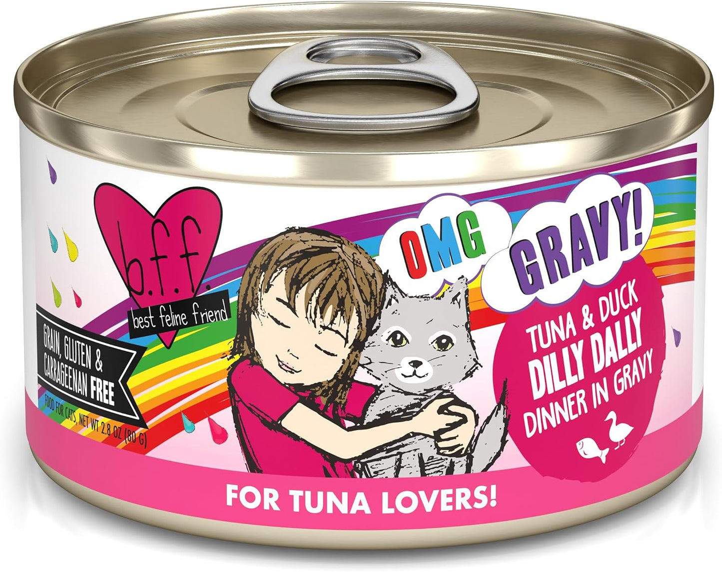 Weruva B.F.F. OMG - Best Feline Friend Oh My Gravy!, Variety Pack, Rainbow Road, Wet Cat Food By, 2.8oz Can (Pack of 12) - Image 11
