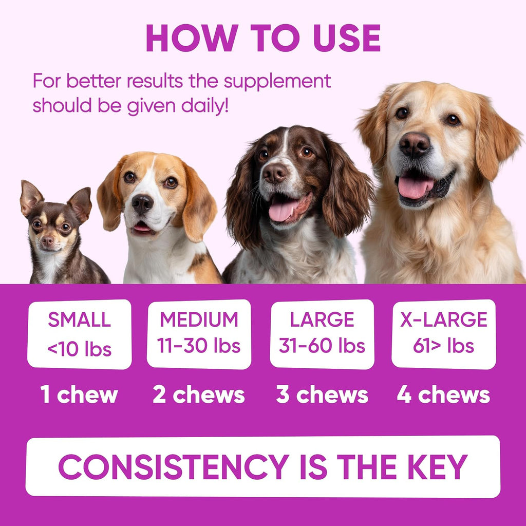Dog Allergy Relief Chews for Itchy Skin - Seasonal and Food Allergy Chews for Shedding, Licking Paws, Hot Spot, Ears - USA Product - Omega 3 Fish Oil Skin & Coat Supplement - Anti Itch Immune Treats - Image 9