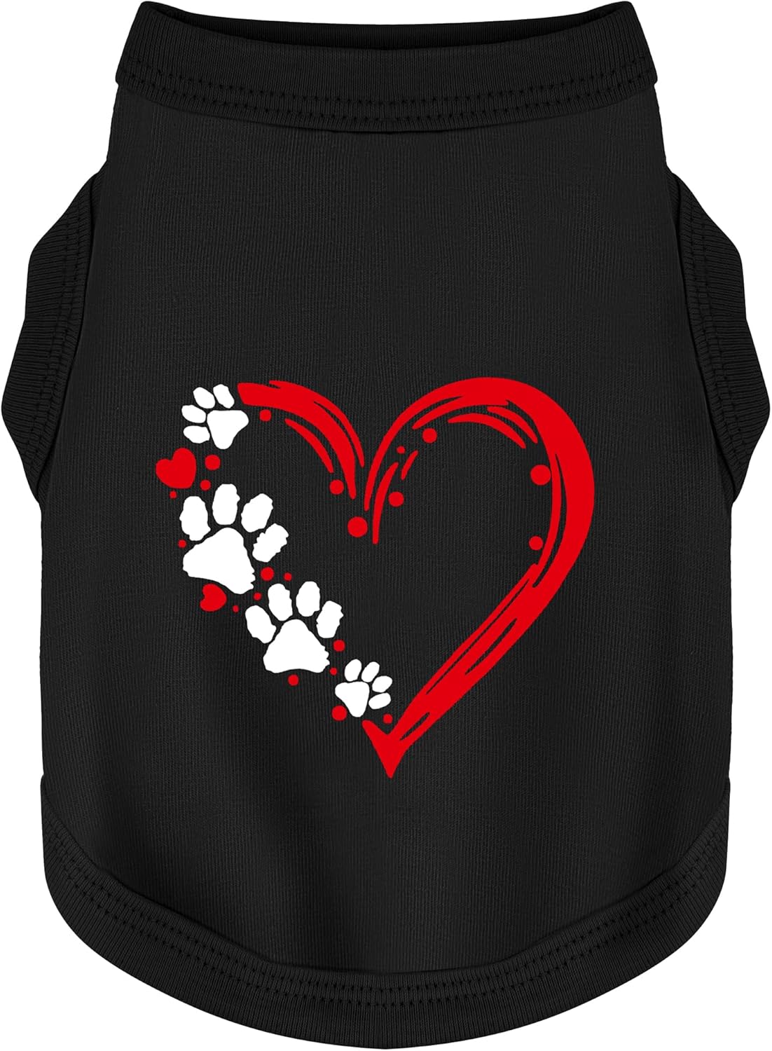 Discover Cozy Sleeveless Canine Wear: Soft, Lightweight, and Breathable Cotton Dog Shirt Featuring Heart and Paw Graphics. Vest Tank Top is Ideal for Small, Medium, and Large Breeds Yellow M - Image 14