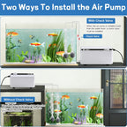 Top down view of adjustable aquarium bubbler controls